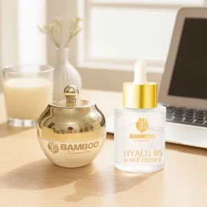 Combo Kem Face  & Serum Tinh Chất Bamboo – Dưỡng Trắng, Cấp Ẩm, Phục Hồi Da