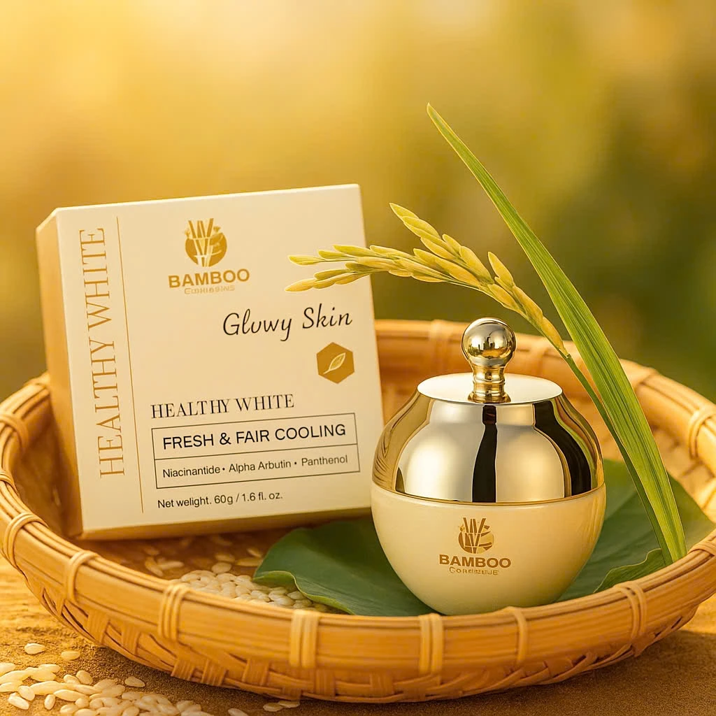 Kem Face Bamboo Whitening Facial Cream - Dưỡng Ẩm, Trắng Hồng, Chống Nắng, Mờ Nám, Tàn Nhang
